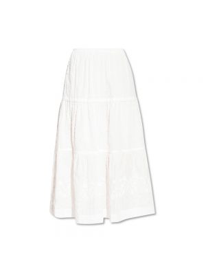 Biała spódnica midi bawełniana See By Chloe