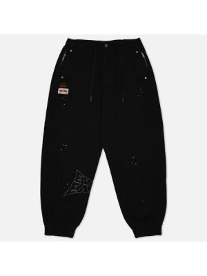 Мужские брюки Evisu Multi Evisu Print & Embroidered Stained Jogger, L чёрный
