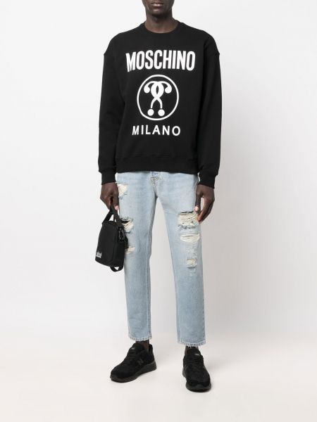 Sweatshirt aus baumwoll mit print Moschino