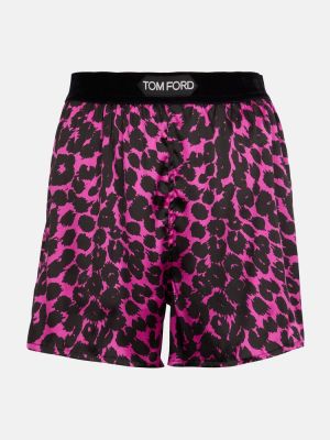 Pantaloni scurți cu imagine cu model leopard Tom Ford