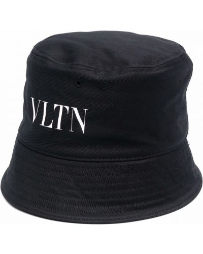 Sombrero con estampado Valentino negro