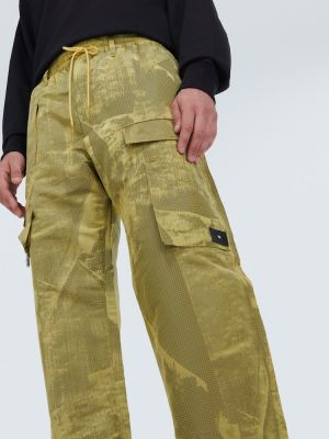 Pantaloni cargo cu imagine Y-3 galben