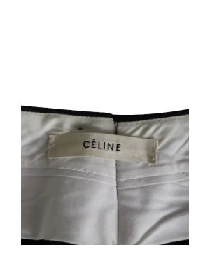 Falda de lana Celine Vintage negro