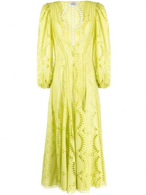 Κοκτέιλ φόρεμα με κέντημα Charo Ruiz Ibiza πράσινο