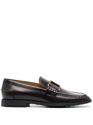 Skinn loafers Tod's brun