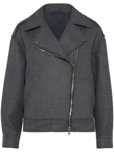 Woll lange jacke Brunello Cucinelli grau