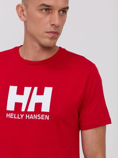 Тениска с дълъг ръкав Helly Hansen червено