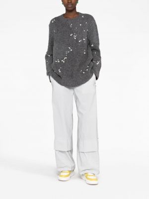 Oversize džemperis ar pērļu Stella Mccartney pelēks