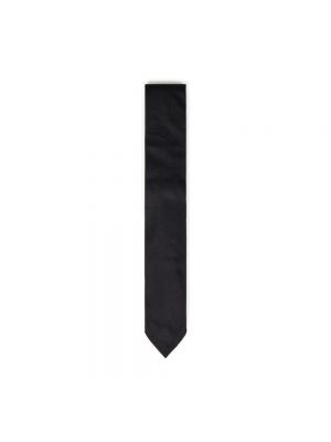 Czarny jedwabny jedwabny krawat żakardowy Dsquared2