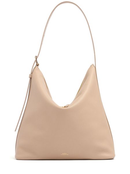 Læder shopping bag A.p.c. beige