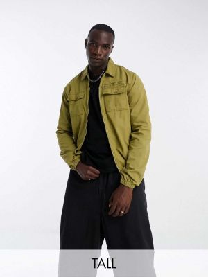 Куртка с карманами Threadbare зеленая