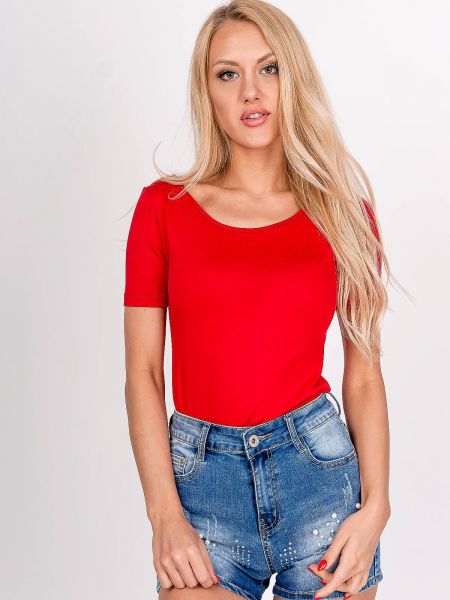 Jednofarebné tričko Kesi červená