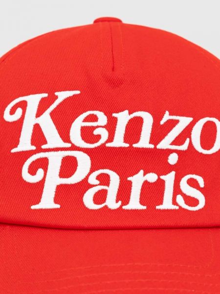 Pamučna kapa Kenzo crvena