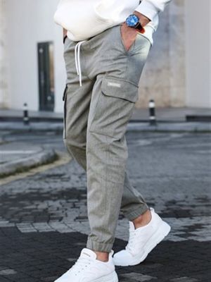 „cargo“ stiliaus kelnės su kišenėmis Madmext