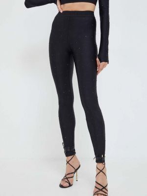 Legíny s aplikacemi Versace Jeans Couture černé