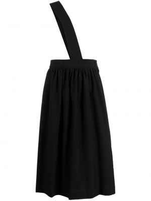 Vlněné midi sukně Black Comme Des Garçons černé