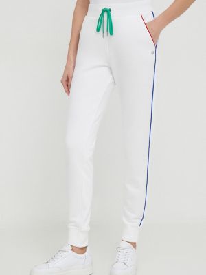 Однотонні бавовняні спортивні штани United Colors Of Benetton білі