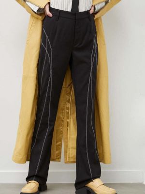 Spodnie z wysoką talią slim fit Gestuz czarne