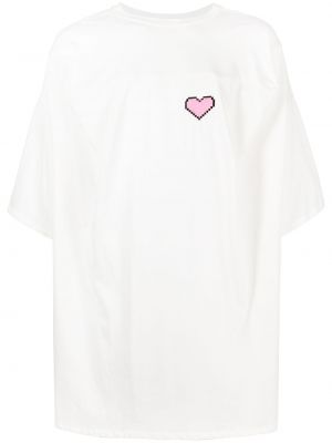 T-krekls ar sirsniņām Natasha Zinko balts