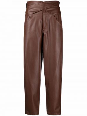 Pantalones de cintura alta Pinko marrón
