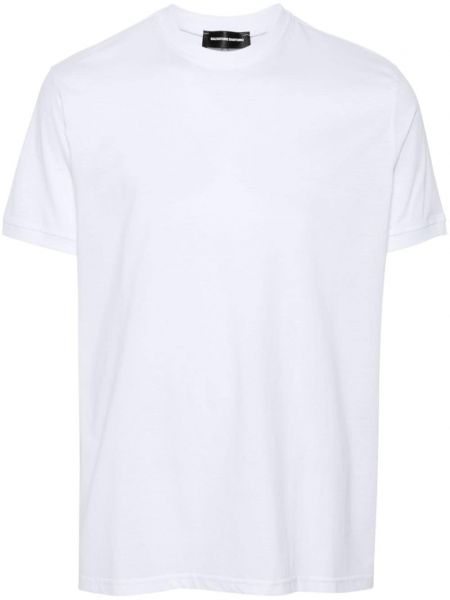 Haftowana koszulka bawełniana Salvatore Santoro biała
