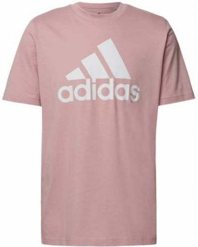 T-shirt z printem Adidas Performance, różowy