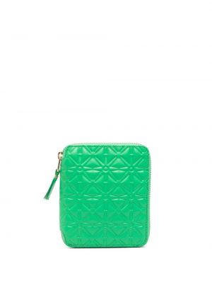 Кожено портмоне с цип Comme Des Garçons Wallet зелено