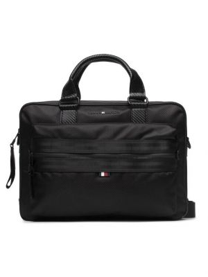 Najlonska torba za laptop Tommy Hilfiger crna