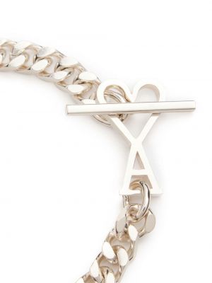 Bracelet de motif coeur Ami Paris argenté