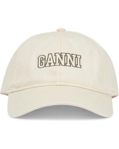 Cappello con visiera Ganni, beige