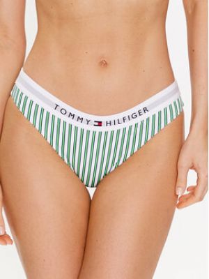 Pruhované spodní díl plavek Tommy Hilfiger Underwear zelené