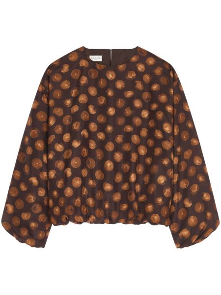 Top Dries Van Noten brun