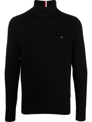 Пуловер бродиран Tommy Hilfiger черно