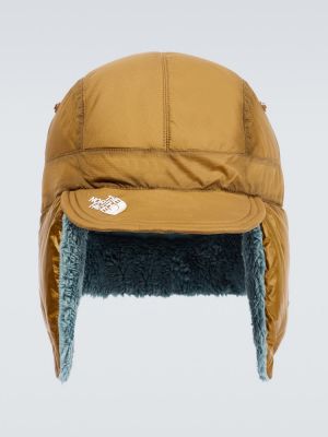 Beżowa czapka z futerkiem The North Face