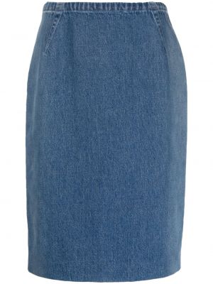 Džínsová sukňa Versace modrá