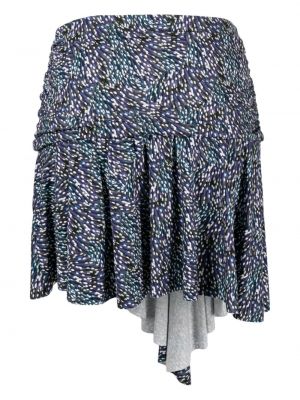 Mini spódniczka z nadrukiem Marant Etoile niebieska