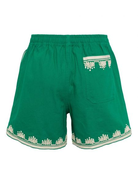 Shorts mit stickerei aus baumwoll Bode grün