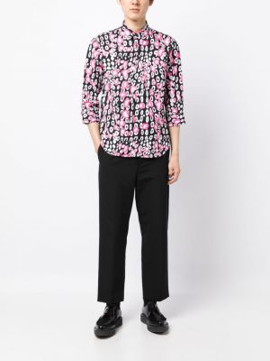 Hemd aus baumwoll mit print mit leopardenmuster Black Comme Des Garçons