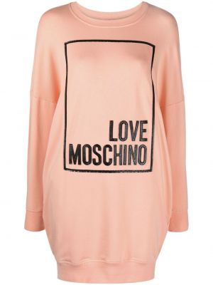 Trykt sweatshirt Love Moschino rosa