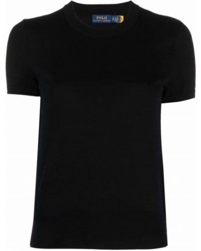Camiseta con bordado con bordado con bordado Polo Ralph Lauren negro