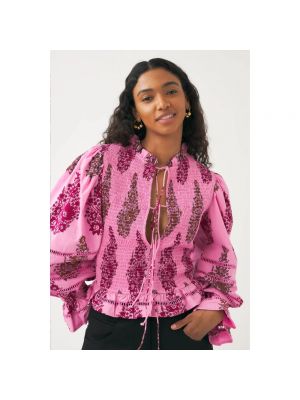 Bluzka z nadrukiem Antik Batik różowa