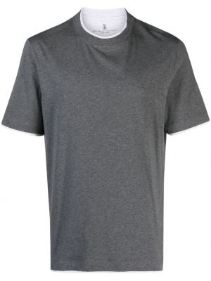 T-shirt en coton Brunello Cucinelli gris