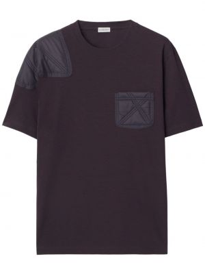 Bavlnené tričko Burberry fialová