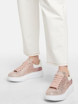 Δερμάτινα sneakers Alexander Mcqueen ροζ