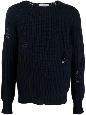 Пуловер с разкъсвания Société Anonyme синьо