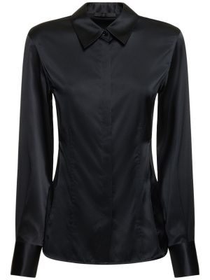 Hedvábná košile Helmut Lang černá