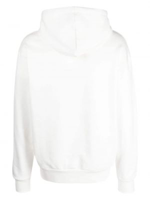 Kokvilnas kapučdžemperis ar apdruku kamuflāžas Pmd balts