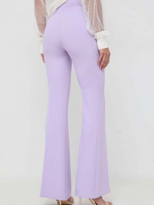 Kalhoty s vysokým pasem Twinset fialové