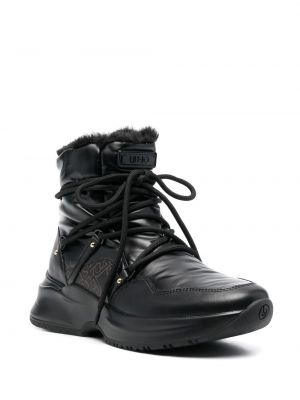 Ankle boots sznurowane koronkowe Liu Jo czarne