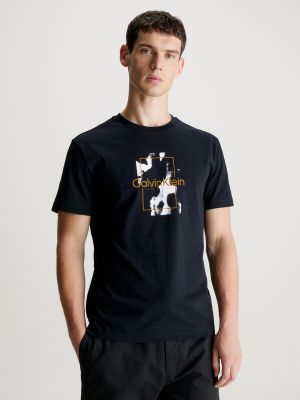 Camiseta de camuflaje Calvin Klein negro